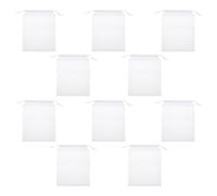 PHENOFICE 10pcs Fishing Trap Bait Bag with White Drawstring Mesh Design Tackle Bag for Crabbing Net and Bait Storage in Outdoor Fishing Activities