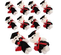 PHENOFICE 10pcs Graduation Party Delicate Graduation Bear Dolls for Decorating Bouquets and DIY Crafts Class of 2023 Made of Foams and Non-woven Fabric Not Easy to Deform