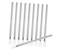 PHENOFICE 10pcs Nail Art Line Painting Pens with Bendable Stainless Steel Pins for Precise Striping and Wire Drawing Multi-needle Fine Detail Tool for Home and Professional Manicure Silver