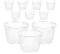 PHENOFICE 10pcs Rice Measuring Cups 80ml Plastic Kitchen Measuring Cups for Daily Rice Cooking and Baking with Smooth Surface and Easy Viewing Measurement Levels