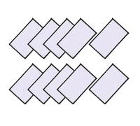 PHENOFICE 10Pcs White Iron-On Embroidered Patches DIY Blank Sublimation Fabric Appliques for Clothing and Hats Craft Repairs