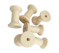 PHENOFICE 10pcs Wooden Bobbins Empty Spools for Thread Wire Crafting DIY Sewing Tools Smooth Sanded Natural Wood for Embroidery Twine Cord Holder