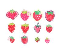 PHENOFICE 12pcs Strawberry Embroidered Patch Adorable Patches for Clothing DIY for Strawberry Party Bags and Accessories