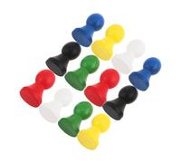 PHENOFICE 12pcs Wooden Chess Pieces for Board Games Colorful Humanoid Game Accessories for Checkers and Flight Chess Expert Craftsmanship and Versatile Use Family Fun