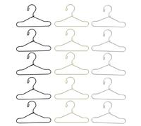 PHENOFICE 15pcs Miniature Clothes Hanger: Dollhouse Clothing Display Rack - 40 mm Metal Doll Garment Hangers for Mini Wardrobe Crafting and Toy Decoration