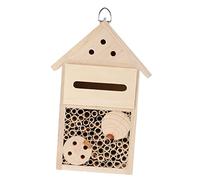 PHENOFICE 1pc Bee Cabin Insect Hotel for Garden Outdoor Bug House Nesting Shelter for Observation Decor Natural
