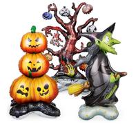 PHENOFICE 1set Halloween Inflatable Party Props Vibrant Decorations for Home Office Outdoor Includes Pumpkins Witch Creepy Tree for Halloween Celebrations