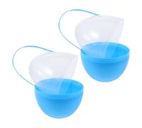 PHENOFICE 2 PC Large Plastic Easter Eggs with Handle, Easy to Carry Egg-shaped Containers Made of Sturdy Pp Material, for Birthday Parties and Easter Party Favors, Fillable Surprise Treats