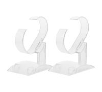 PHENOFICE 2 Pcs Acrylic Watch Storage Organizer and Jewelry Showcase with Crystal Base, Stylish Display Stand for Hand Jewelries and Bracelets, for Supermarket Display Window and Office