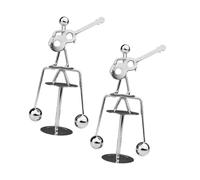 PHENOFICE 2 Pcs Guitar and Man Balancing Sculpture Physics Desktop Decor for Home Office Art Ornament