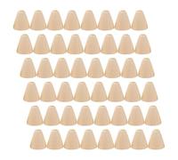 PHENOFICE 200pcs Beige Cone Shaped Wooden Beads Large Hole Design Easy to Thread Rustic Style Loose Spacer Beads for Bracelets and Creating Necklaces