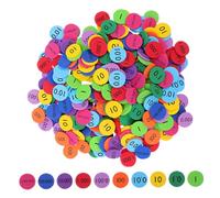 PHENOFICE 200pcs Discs Interactive Math Learning Tools for Early Education Teaching Props Place Value Disks for Home and Kindergarten Use Enhancing Color Recognition and Cognitive Skills