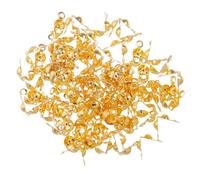 PHENOFICE 200pcs Iron Doubleheaded Foldover Bead Tips End Crimps Convenient Storage and Transportation for DIY Necklace and Bracelet Crafting Projects