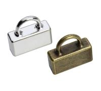 PHENOFICE 20Pcs Alloy Rope Buckles Metal Clip Fastener Buckles for DIY Leather Cord Jewelry Making Accessories, Suitable for Bracelet and Charm Crafting