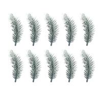 PHENOFICE 20pcs Green Artificial Pine Picks Plastic Christmas Tree Decoration Lightweight DIY Materials Not Easy to Fade for Christmas Wreaths and Bedrooms