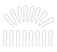 PHENOFICE 20pcs Silver Metal Hair Curler Clips for Electric Hot Rollers U-shaped Design to Securely Hold Hair and Prevent Slippage