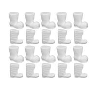PHENOFICE 20pcs White Polystyrene Christmas Boots for DIY Crafts, Creative and Ornaments, Suitable for Christmas Tree Decoration and Preschool Education