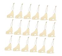 PHENOFICE 20sets Christmas Wooden Ice Skate Pendants Boys and Girls Hand-Painted Craft Toys Safe Wood Material for Creative Decoration Parent Activities for Holiday Fun