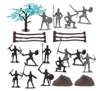 PHENOFICE 24pcs Roman Kingdom Soldier Set with Accessories, Plastic Military Figures for Boys’ Pretend Play, Ancient Army Simulation Models for Role Play