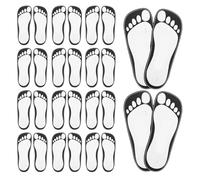 PHENOFICE 25 Pairs Disposable Sunless Tanning Foot Pads for Home Use and Travel High Adhesion Non-slip Tanning Foot Covers Made of Black and White Cardboard Hygienic Easy to Use