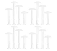 PHENOFICE 28pcs Clear Earrings for Sports, Work, Surgery - Labret Clear Piercing Rings - Acrylic Piercings Stud Earrings for Cartilage Helix Lip