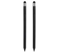 PHENOFICE 2pcs Black Stylus Pens for Tablets and Paper with Comfortable Grip, Plastic Material, round Side Design, Practical for Doodling and Writing on Touch Screens