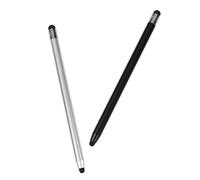 PHENOFICE 2pcs Capacitive Stylus Pen Mobile Phones and Tablets Carbon Crystal Silver Compatible Touch Devices