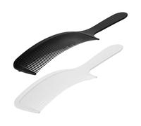PHENOFICE 2pcs Curved Comb for Women and Hair Stylists, Wide Tooth Plastic Combs for Reducing Pulling and Durability, Suitable for Salon and Home Use, Classic Sl legant Design