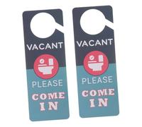 PHENOFICE 2pcs Fun Double Sided Toilet Door Hanger Sign Creative Do Not Disturb Restroom Sign for Home Office Quick Setup with Predrilled Unique Design for Communication