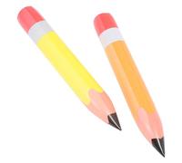 PHENOFICE 2Pcs Giant Inflatable Pencil Balloons Jumbo Blow Up Crayons for Birthday Party Classroom Decor Hanging Decoration Photo Prop Orange Yellow