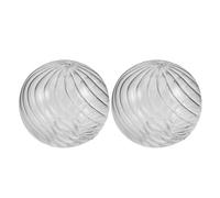 PHENOFICE 2pcs Glass Lamp Globe Lampshade - G9 Round Bubble Glass Sphere Dome Cover - 4 Inch for Modern Pendant Wall Sconces Chandelier Fixture