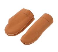 PHENOFICE 2pcs Leather Protector Thimble for Sewing Cowhide Hand Protector for Chopping Guard and Hand Random Color
