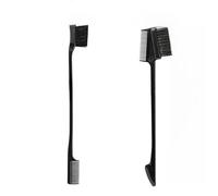 PHENOFICE 2pcs Multifunctional Brow Lash Brush for Women Long Handle Eyebrow Eyelash Cleaning Comb Portable Makeup Tool for Home Salon Black a B