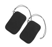 PHENOFICE 2pcs Neoprene Phone Pouch with Strap for Women, Portable and Protective Black Cell Phone Sleeves for Everyday Use and Home