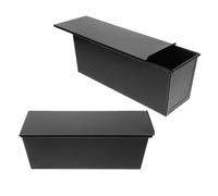 PHENOFICE 2pcs Non-Stick Rectangular Iron Toast Baking Pan with Lid for Bread Baking, Convenient Storage and Easy Cleaning, for Kitchen and Dining Table Use