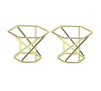 PHENOFICE 2pcs Powder Applicator Holder Rack in Golden Carbon Steel for Drying and Storing Makeup Sponges, Stylish and Elegant Makeup Sponge Stand for Women