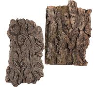 PHENOFICE 2pcs Reptile Terrarium Decor Bark Huts for Pet Lizards and Dragons, Creative Landscape Ornament with Natural Bark Material, for Aquarium and Pet Cage Habitat