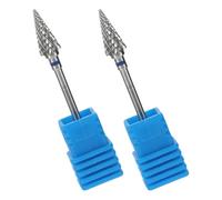 PHENOFICE 2pcs Steel Nail Drill Bits for Manicure and Pedicure Blue Cuticle Removal Nail Polishing Grinding Head Tools Suitable for Home Use