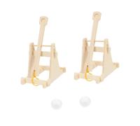 PHENOFICE 2pcs Stem Catapult DIY Science Building Kit for Boys and Educational Hand-eye Coordination Project Wooden Construction Engineering for S Learning and Creativity