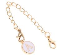 PHENOFICE 2pcs White Letter A Charm Chains Metal Pendant Decorative Bag Keychain Accessories for Tumblers Cups Multi-purpose Hanging Chains for Crafts and Drink Charms