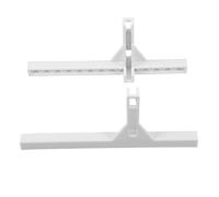 PHENOFICE 2pcs White Plastic Wire Grid Display Stand Legs with T Shaped Support for Wire Grid Panels, Sturdy and Multifunctional Design, for Classroom and Shop Organisation
