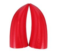 PHENOFICE 2pcs Wooden Divination Cups with Carefully Carved and Painted Dragon Patterns, Retro Red Synthetic Material, for Home Decoration and Chinese Ornaments