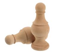 PHENOFICE 2pcs Wooden Post Caps with Classical Roman Elegance, Ball Top Design, Enhance Visual Focus and Resist Cracking, for Porch Posts and Stairs in Commercial Settings