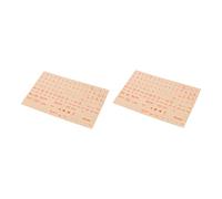 PHENOFICE 2sheets Computer Keyboard Stickers English Letter Membranes Easy Peel Stick No Residue