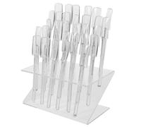 PHENOFICE 32holes Nail Polish Display Stand Plastic Nail Brush Holder for Organizing Colors Samples and Charms Wall Mount Design for Art Storage and Practice