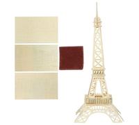 PHENOFICE 3D Wooden Eiffel Tower Puzzle for, Educational Creative DIY Ancient Architecture, Wood Jigsaw Model Suitable for ’s Cognitive Development and Handcraft Activities