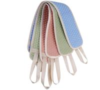 PHENOFICE 3pcs Double-Sided Bath Scrubber Body Scrubber Thickened Long Straps for Removing Hard Skin and Relaxing, Made of Polyester Cotton, for Bathing Random Color