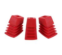 PHENOFICE 3pcs Red Abs Cymbal Stand Sleeves for Drum Rack Feet Easy Adjustment and Stable Drum Performance Secure Setup for Recording