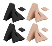 PHENOFICE 4 Pairs Adjustable Shoe Toe Inserts for Too Big Shoes, Non-Slip Soft Toe Filler Plugs for Women and Men, Black and Nude Color for High Heels and Flats