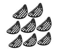 PHENOFICE 4 Pairs Black Plastic Shoe Tree Stretcher for Sneakers with Hollow Structure, Ventilated Design for Invisible Protection and Preserving Shape, for Longterm Storage and Moving, Fits